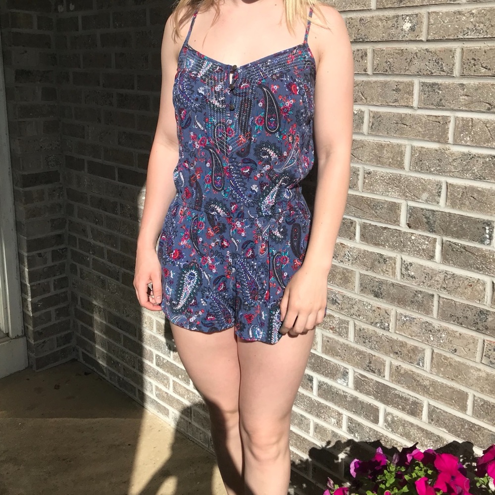 Paisley print romper